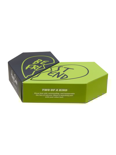 Peek & Cloppenburg Happy SocksSocken im 2er-Pack in Geschenkbox Modell 'Bestie' in neon gruen zollfrei