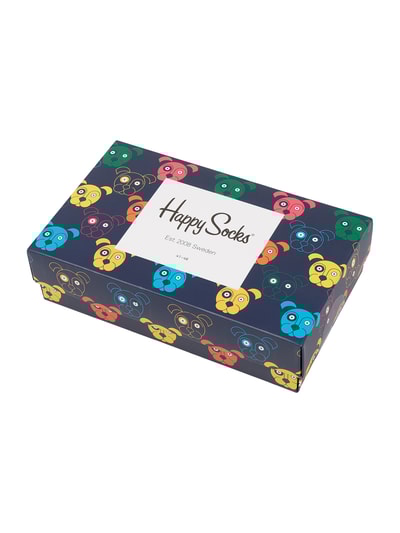 Peek & Cloppenburg Happy SocksSocken mit Stretch-Anteil im 3er-Pack in black Rabatte dieses Monats