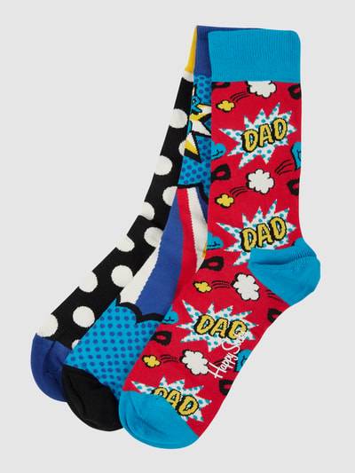 Peek & Cloppenburg Happy SocksSocken mit Stretch-Anteil im 3er-Pack in rot