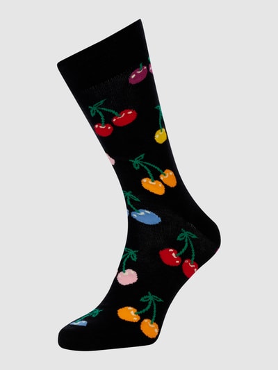 Peek & Cloppenburg Happy SocksSocken mit Allover-Print Modell 'CHERRY' in black