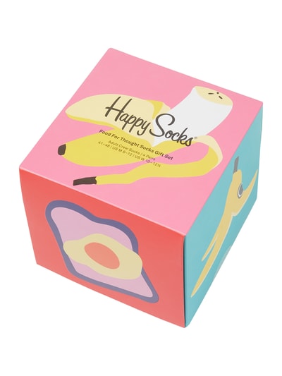 Peek & Cloppenburg Happy SocksSocken mit Stretch-Anteil im 4er-Pack in rot Begrenztes Angebot