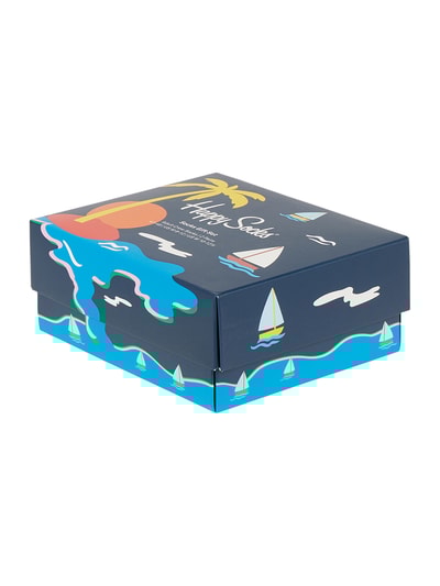 Peek & Cloppenburg Happy SocksSocken mit Stretch-Anteil im 2er-Pack in blau Exklusivangebot