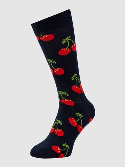 Peek & Cloppenburg Happy SocksSocken mit Allover-Print Modell 'CHERRY' in marine