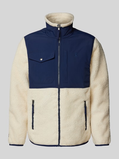 Peek & Cloppenburg Polo Ralph LaurenFleecejacke mit Label-Stitching in offwhite Cyber Monday