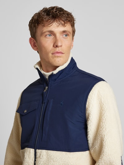 Peek & Cloppenburg Polo Ralph LaurenFleecejacke mit Label-Stitching in offwhite Cyber Monday