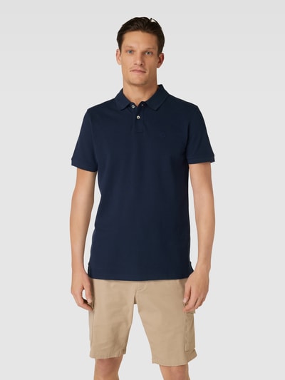 Peek & Cloppenburg MCNEALPoloshirt mit Label-Stitching in dunkelblau Heißer Verkauf