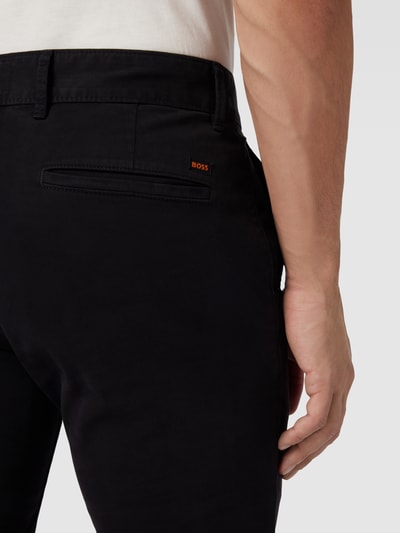 Peek & Cloppenburg BOSS OrangeSlim Fit Chino mit französischen Eingrifftaschen in black Exklusive Angebote