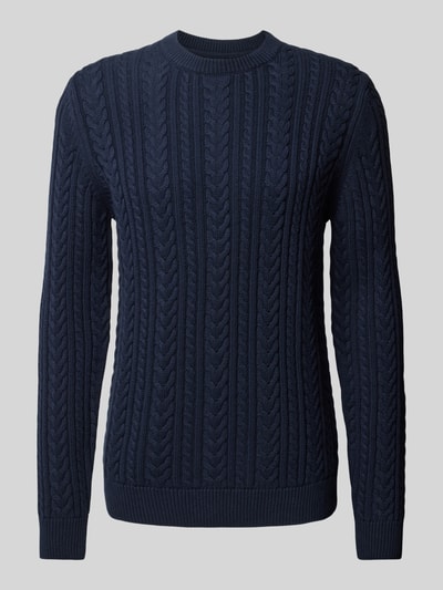 Peek & Cloppenburg MCNEALStrickpullover mit Zopfmuster in dunkelblau Neuheiten