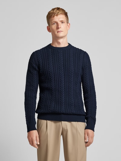 Peek & Cloppenburg MCNEALStrickpullover mit Zopfmuster in dunkelblau Neuheiten