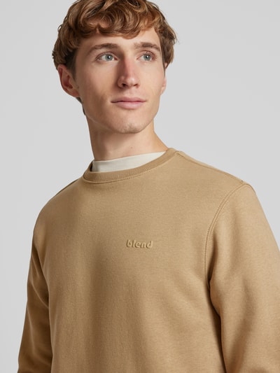 Peek & Cloppenburg BlendSweatshirt mit gerippten Abschlüssen Modell 'Downton' in sand Tägliche Deals