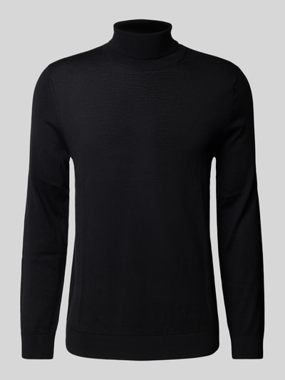 Peek & Cloppenburg SELECTED HOMMERollkragenpullover aus Wolle Modell 'TRAY' in black Begrenzte Freigabe