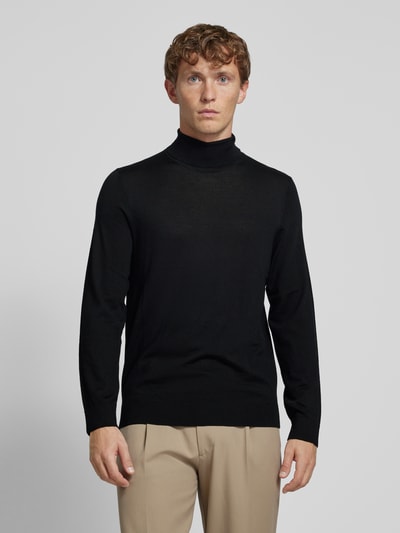 Peek & Cloppenburg SELECTED HOMMERollkragenpullover aus Wolle Modell 'TRAY' in black Begrenzte Freigabe