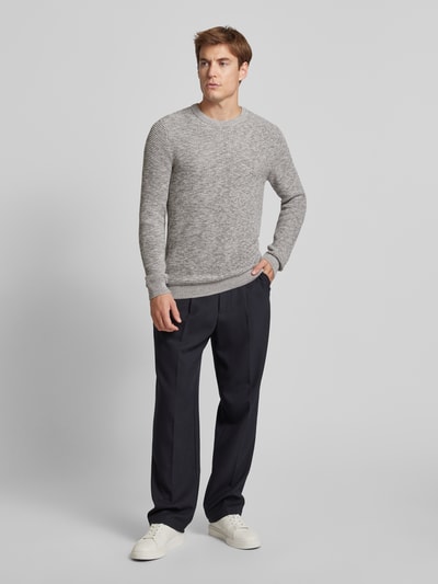 Peek & Cloppenburg SELECTED HOMMEStrickpullover mit Rundhalsausschnitt Modell 'NEWVINCEBUBBL' in sand