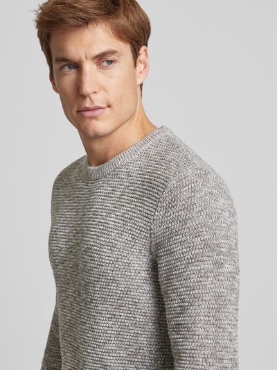 Peek & Cloppenburg SELECTED HOMMEStrickpullover mit Rundhalsausschnitt Modell 'NEWVINCEBUBBL' in sand JETZT KAUFEN