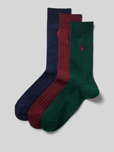 Peek & Cloppenburg Polo Ralph Lauren UnderwearSocken mit Logo-Stitching im 3-Pack Modell 'EGYPTIAN' in marine Bis zu 50% Rabatt