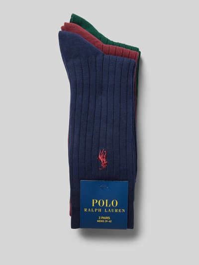 Peek & Cloppenburg Polo Ralph Lauren UnderwearSocken mit Logo-Stitching im 3-Pack Modell 'EGYPTIAN' in marine Bis zu 50% Rabatt