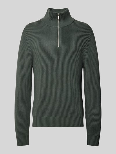 Peek & Cloppenburg JAKE*S STUDIO MENTroyer mit gerippten Abschlüssen in dunkelgrau Bis zu 60% Rabatt