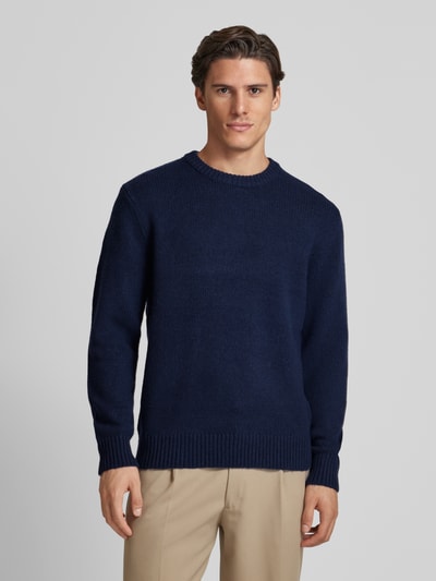 Peek & Cloppenburg SELECTED HOMMEStrickpullover mit Rundhalsausschnitt Modell 'CODY' in dunkelblau Nur für heute