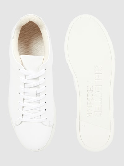 Peek & Cloppenburg SELECTED HOMMESneaker aus Leder Modell 'David' in weiss Super Rabatt