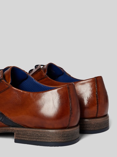 Peek & Cloppenburg bugattiDerby-Schuhe aus echtem Leder Modell 'Lero' in cognac Clearance-Verkauf