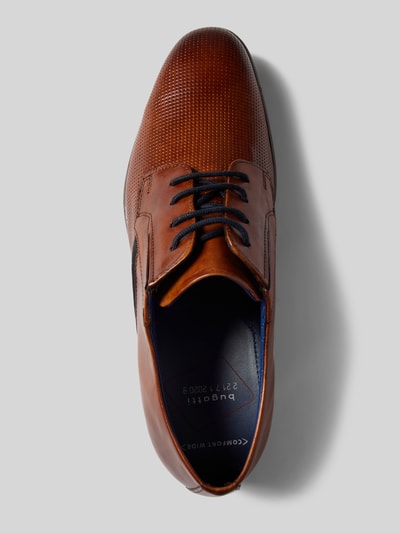 Peek & Cloppenburg bugattiDerby-Schuhe aus echtem Leder Modell 'Lero' in cognac Clearance-Verkauf