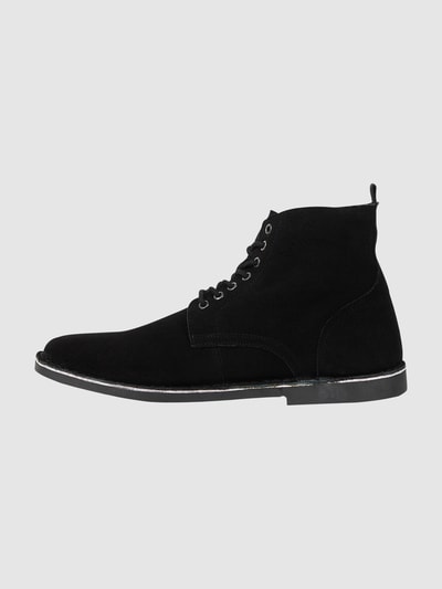 Peek & Cloppenburg Jack & JonesBoots aus Veloursleder Modell 'Bruce' in black Verkauf