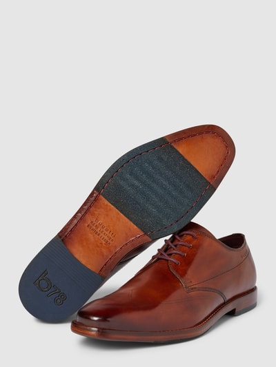Peek & Cloppenburg bugattiSchnürschuhe in unifarbenem Design Modell 'Mansaro' in cognac Fabrikverkauf