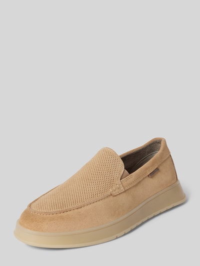 Peek & Cloppenburg bugattiLederloafer mit Label-Detail Modell 'Fiero' in beige