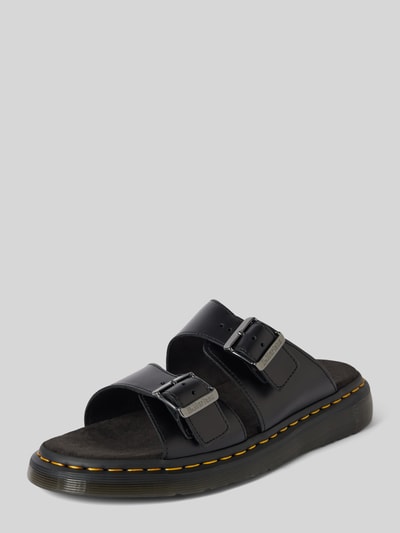Peek & Cloppenburg Dr. MartensSlides aus Leder mit Dornschließe Modell 'Josef' in black