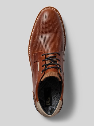 Peek & Cloppenburg BULLBOXERLederschnürschuhe mit Strukturmuster Modell 'FLIN' in cognac Versandkostenfrei