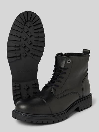 Peek & Cloppenburg Jack & JonesLederboots mit Zugschlaufe Modell 'TREMOR' in black Flash Sale