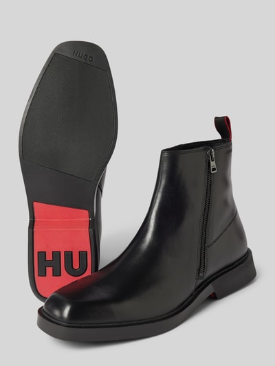 Peek & Cloppenburg HUGOBoots aus Leder mit Reißverschluss in black Jubiläumsangebot