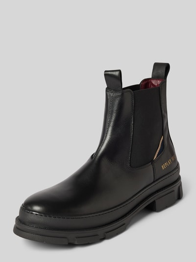 Peek & Cloppenburg ReplayBoots aus Leder mit elastischen Einsätzen Modell 'VEGA LACE' in black