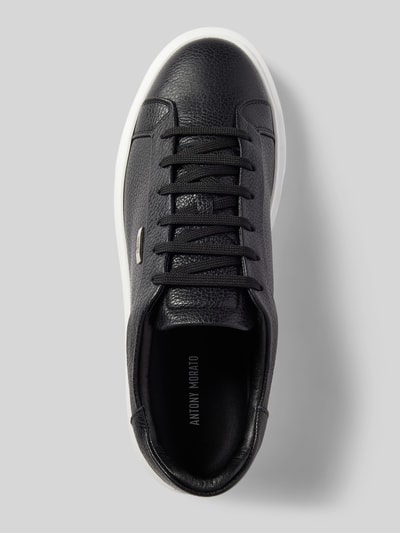 Peek & Cloppenburg Antony MoratoLedersneaker mit Label-Detail Modell 'ARTEM IN TUMBLED LEATHER' in black Neueste Mode