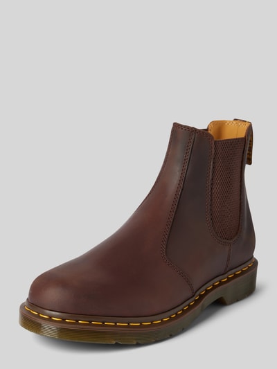 Peek & Cloppenburg Dr. MartensChelsea Boots aus Leder mit Ziernaht in mittelbraun