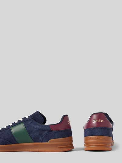 Peek & Cloppenburg Polo Ralph LaurenLedersneaker mit Logo-Stitching in marine Räumungsverkauf