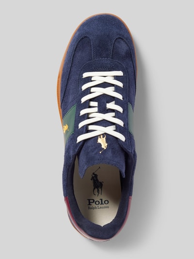 Peek & Cloppenburg Polo Ralph LaurenLedersneaker mit Logo-Stitching in marine Räumungsverkauf