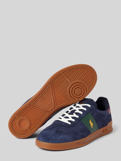 Peek & Cloppenburg Polo Ralph LaurenLedersneaker mit Logo-Stitching in marine Räumungsverkauf