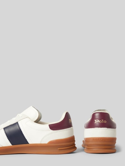 Peek & Cloppenburg Polo Ralph LaurenSneaker aus Leder mit Logo-Stitching Modell 'AERA' in weiss VIP-Rabatte