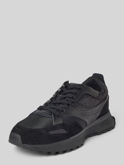 Peek & Cloppenburg BOSSLedersneaker mit Kontrastbesatz Modell 'Jonah' in black