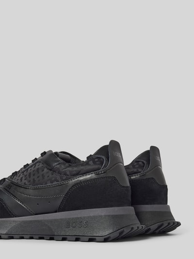 Peek & Cloppenburg BOSSLedersneaker mit Kontrastbesatz Modell 'Jonah' in black Tiefpreis