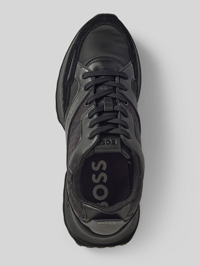 Peek & Cloppenburg BOSSLedersneaker mit Kontrastbesatz Modell 'Jonah' in black Tiefpreis