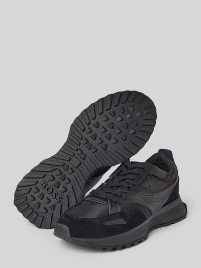 Peek & Cloppenburg BOSSLedersneaker mit Kontrastbesatz Modell 'Jonah' in black Tiefpreis