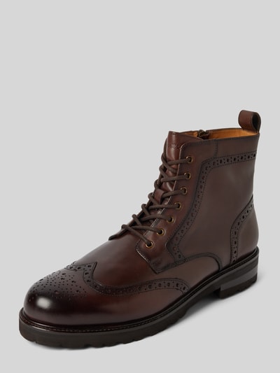 Peek & Cloppenburg DIGELSchnürboots aus echtem Leder Modell 'Spencer' in mittelbraun