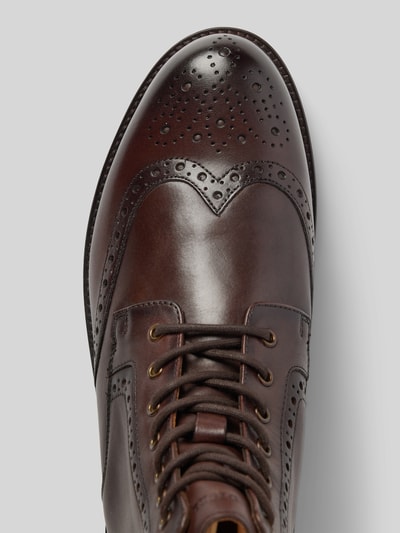 Peek & Cloppenburg DIGELSchnürboots aus echtem Leder Modell 'Spencer' in mittelbraun Kostenlose Rückgabe