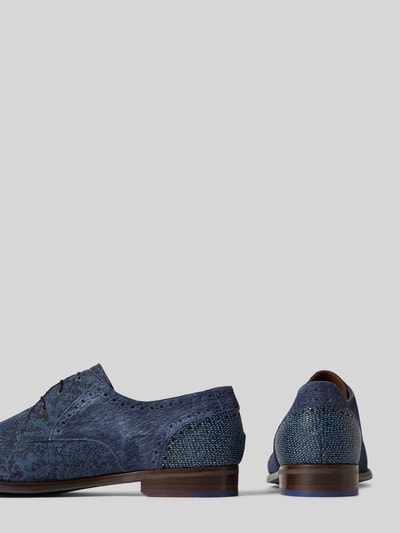 Peek & Cloppenburg Floris Van BommelLederderby mit Strukturmuster Modell 'De Stapper' in marine JETZT KAUFEN