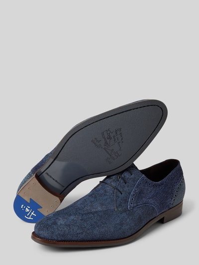 Peek & Cloppenburg Floris Van BommelLederderby mit Strukturmuster Modell 'De Stapper' in marine JETZT KAUFEN