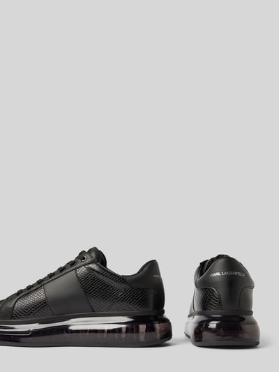 Peek & Cloppenburg Karl LagerfeldLedersneaker mit Label-Schriftzug Modell 'LOW KAPRI' in black Bis zu 60% Rabatt