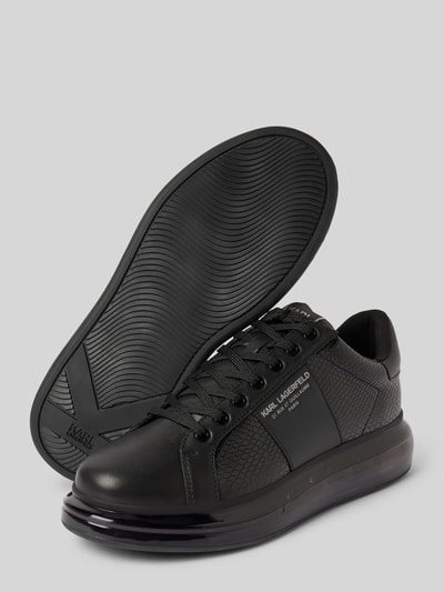 Peek & Cloppenburg Karl LagerfeldLedersneaker mit Label-Schriftzug Modell 'LOW KAPRI' in black Bis zu 60% Rabatt