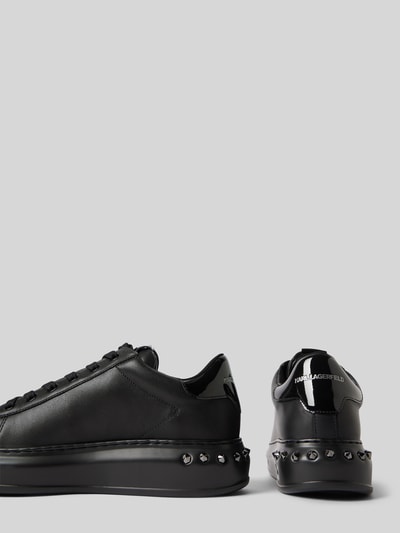 Peek & Cloppenburg Karl LagerfeldLedersneaker mit Label-Applikation in black Bis zu 65% Rabatt